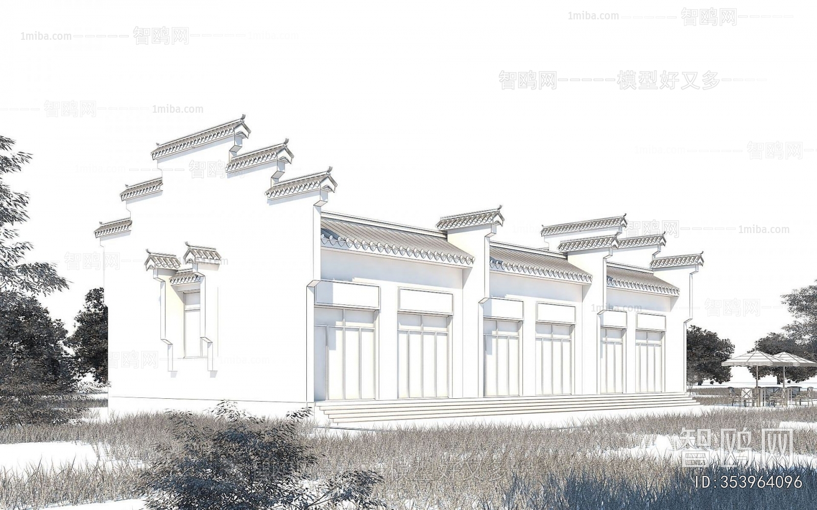 Chinese Style Appearance Of Commercial Building