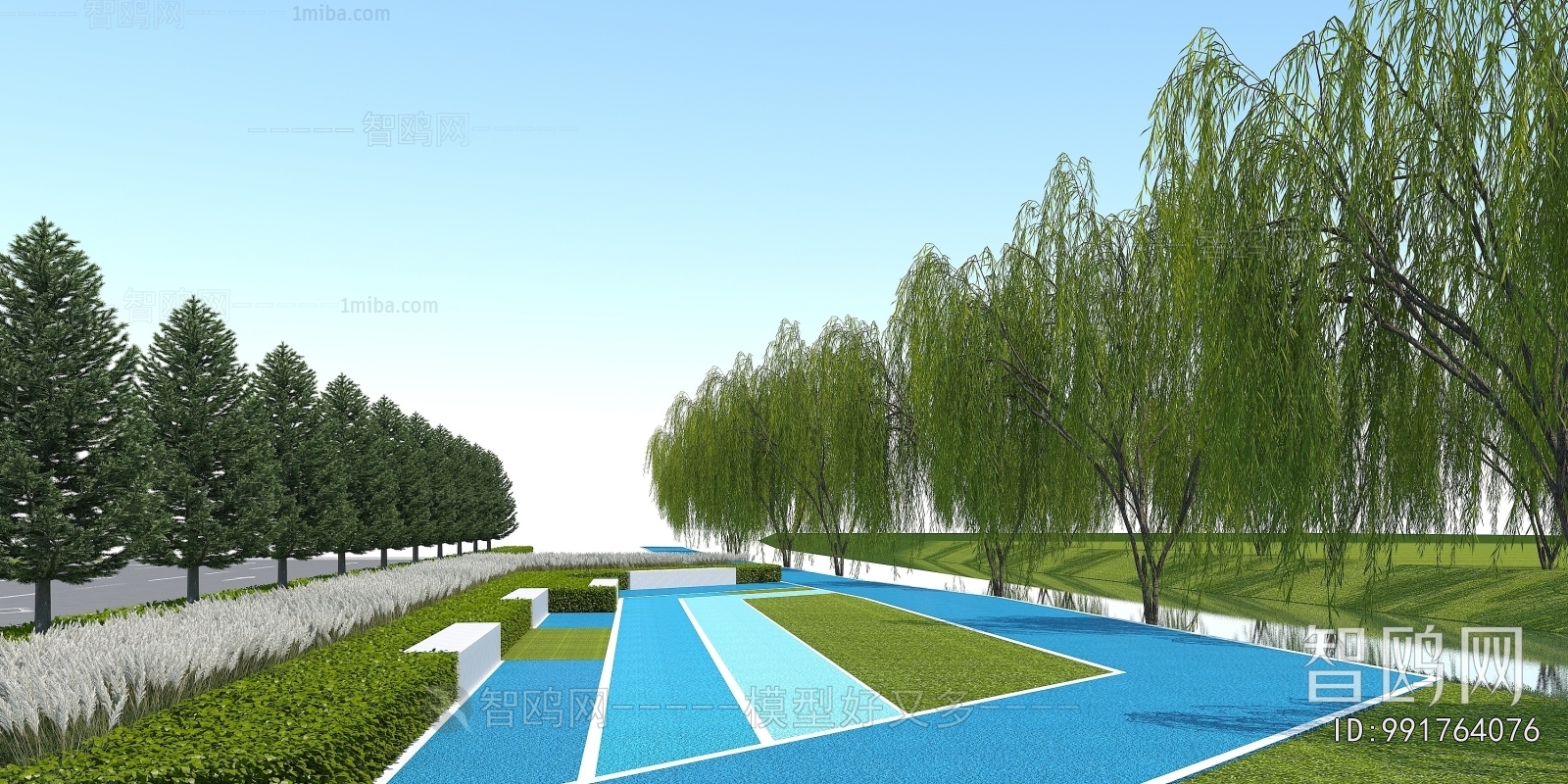 Modern Park Landscape