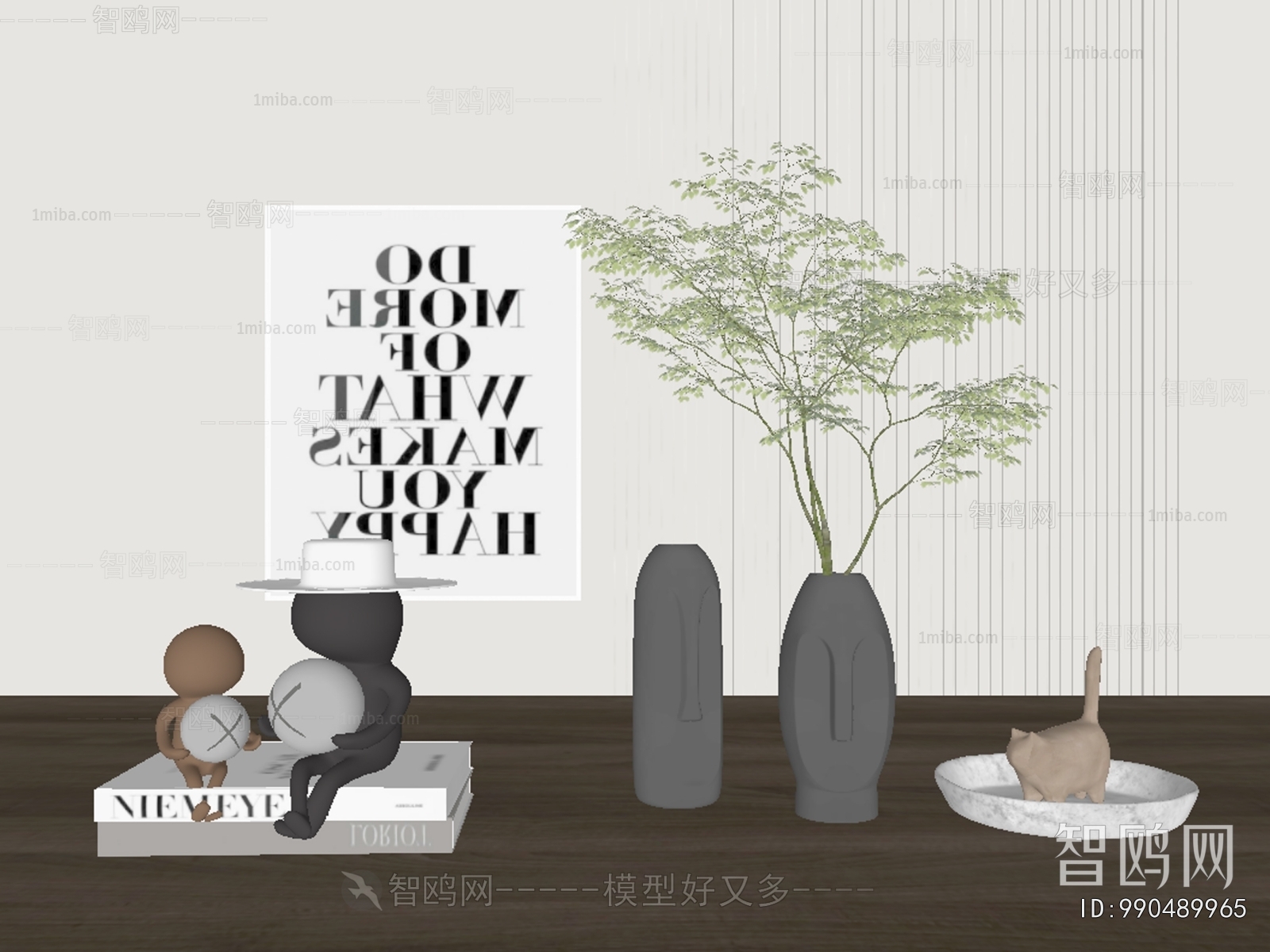 现代饰品摆件挂画组合