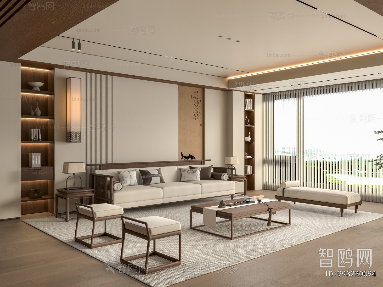 New Chinese Style A Living Room