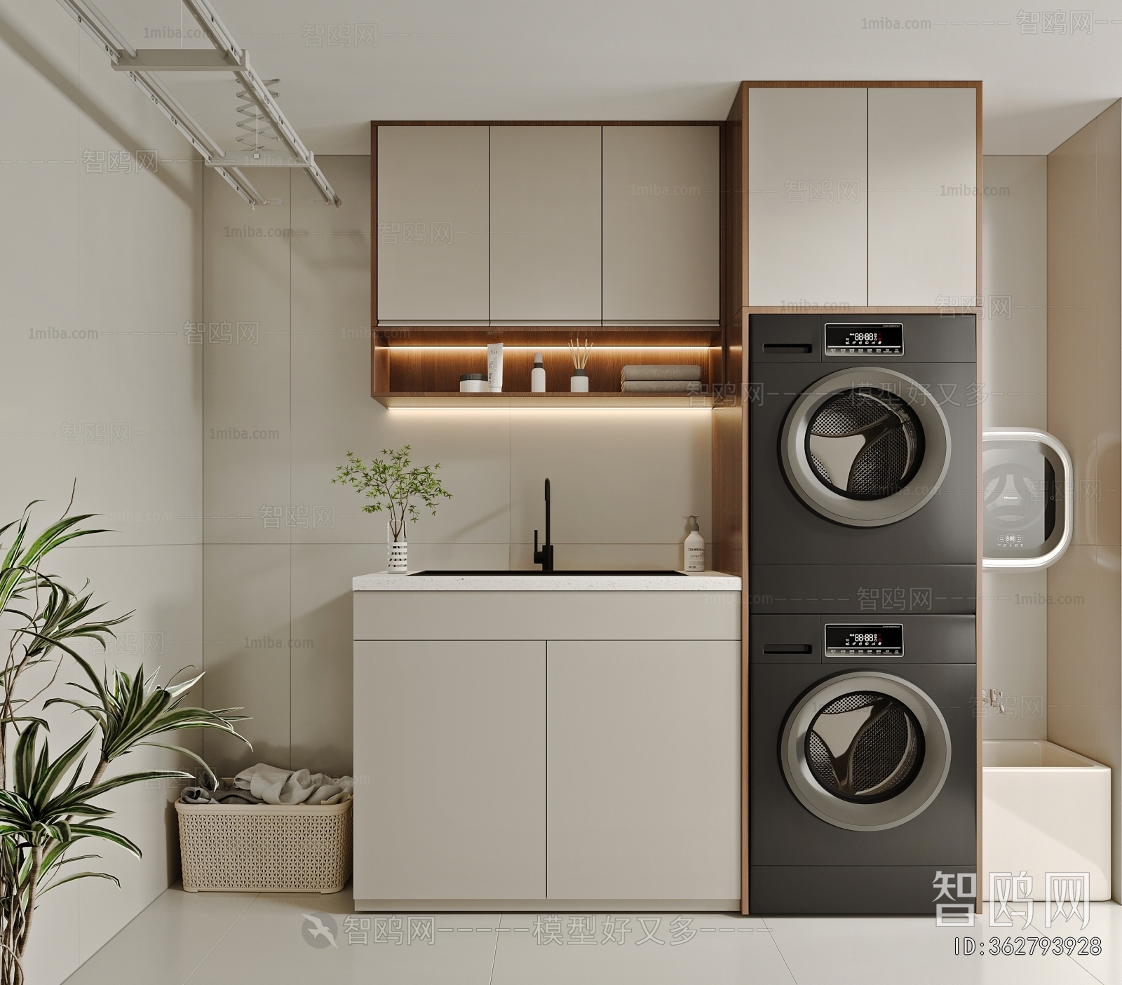 Modern Balcony Laundry Room