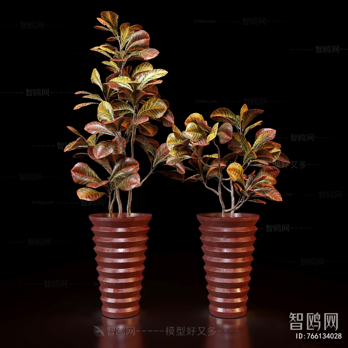 Modern Ground Green Plant Potted Plants