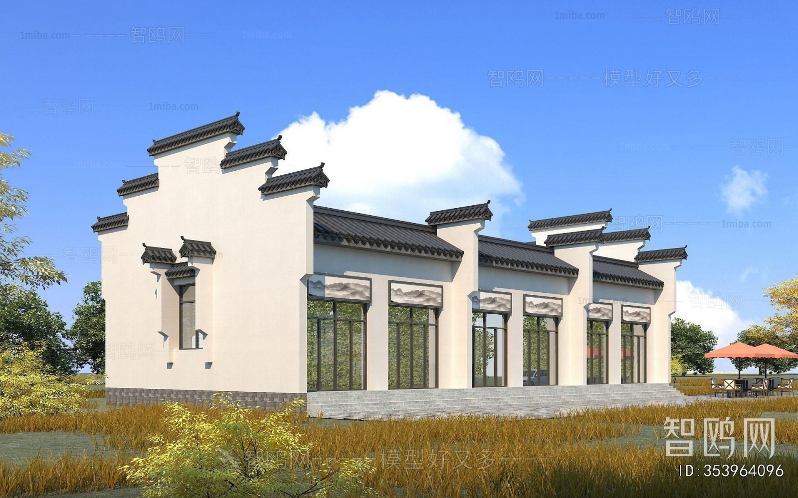 Chinese Style Appearance Of Commercial Building