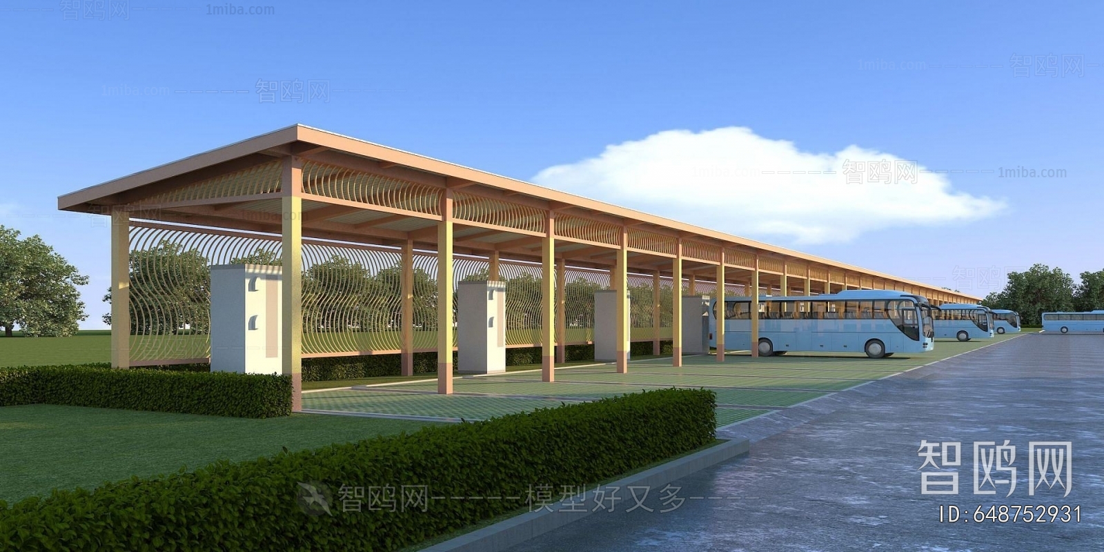 Modern Outdoor Parking Lot