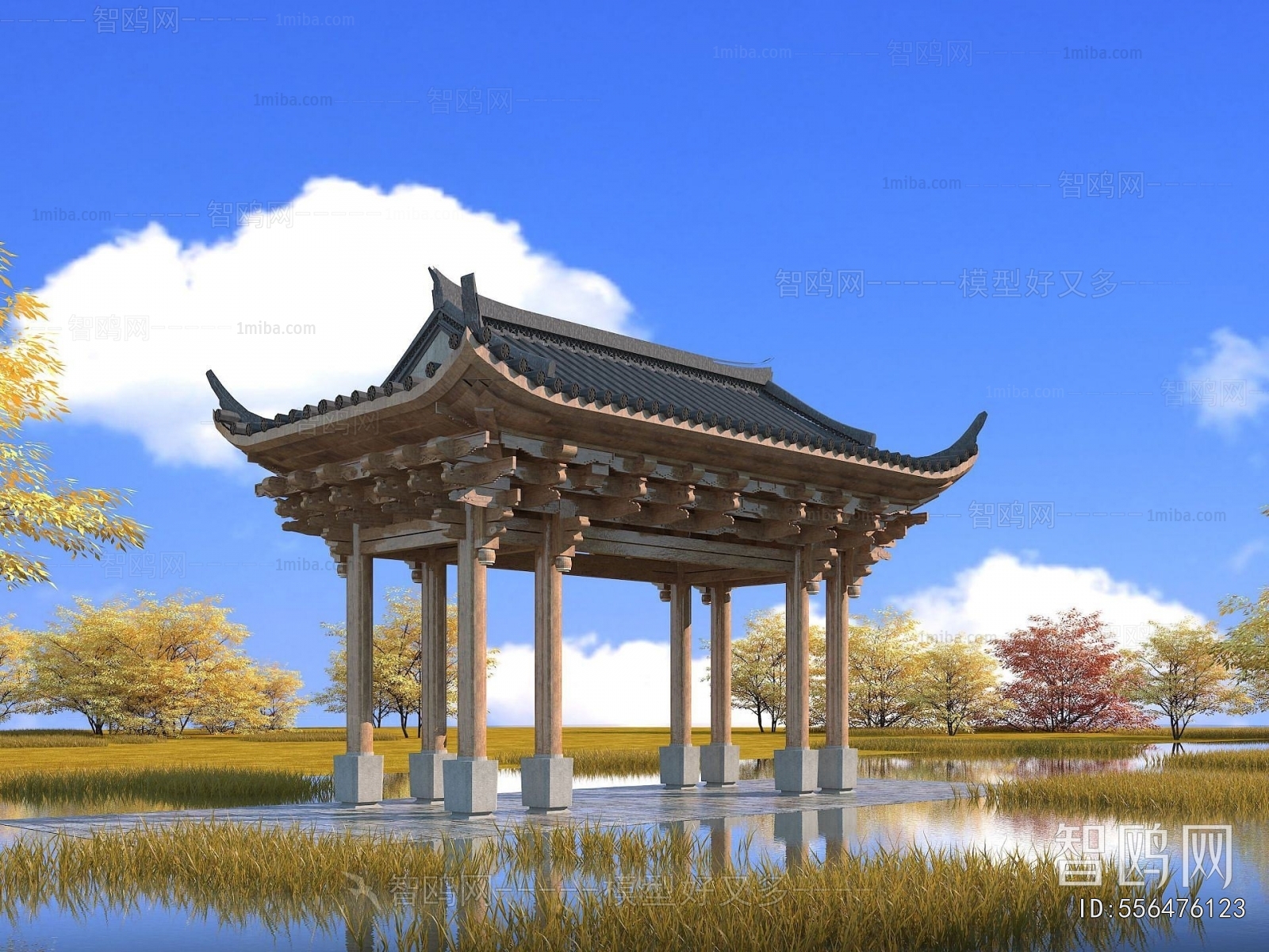 Chinese Style Decorated Archway