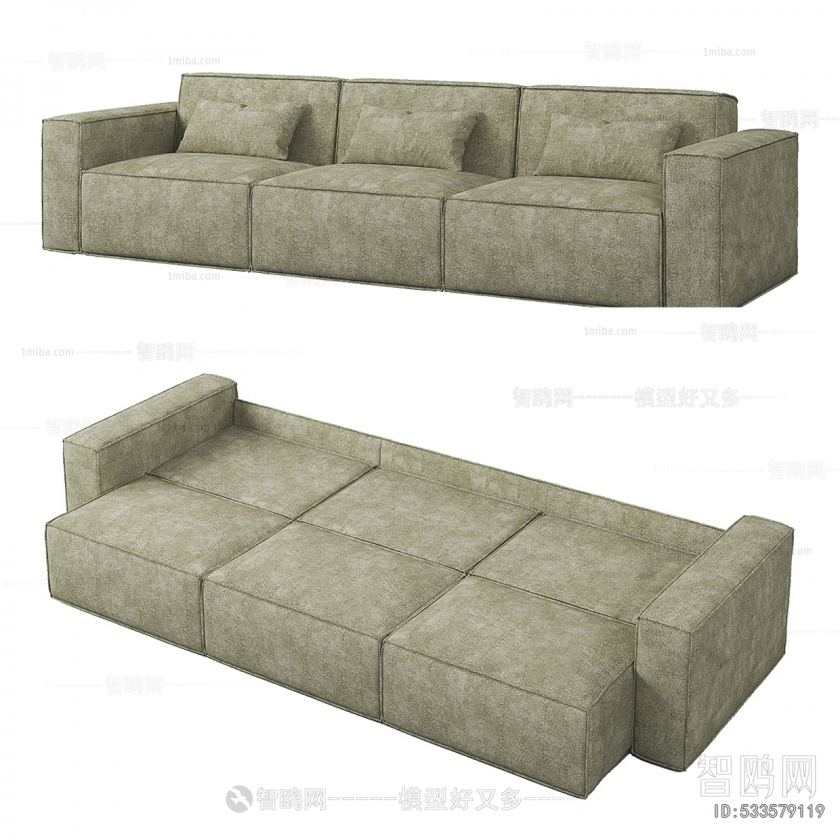 Modern Three-seat Sofa