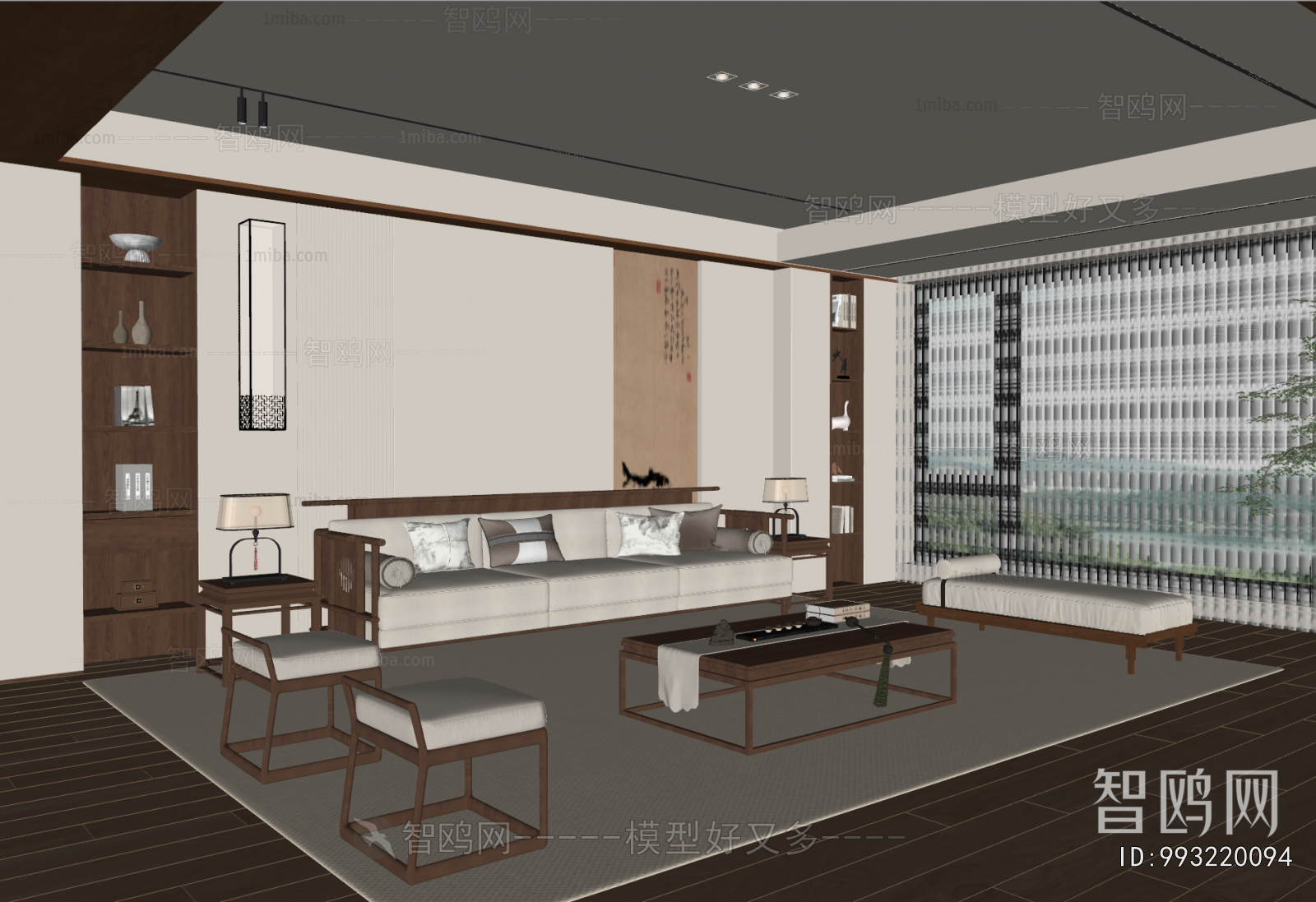 New Chinese Style A Living Room