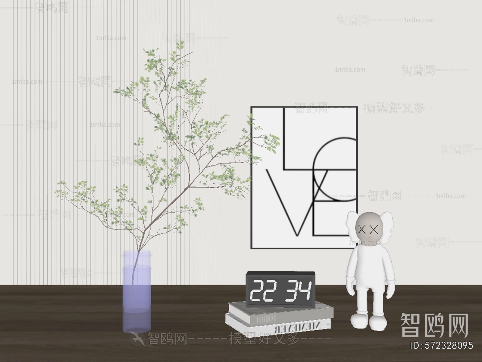 现代饰品摆件挂画组合