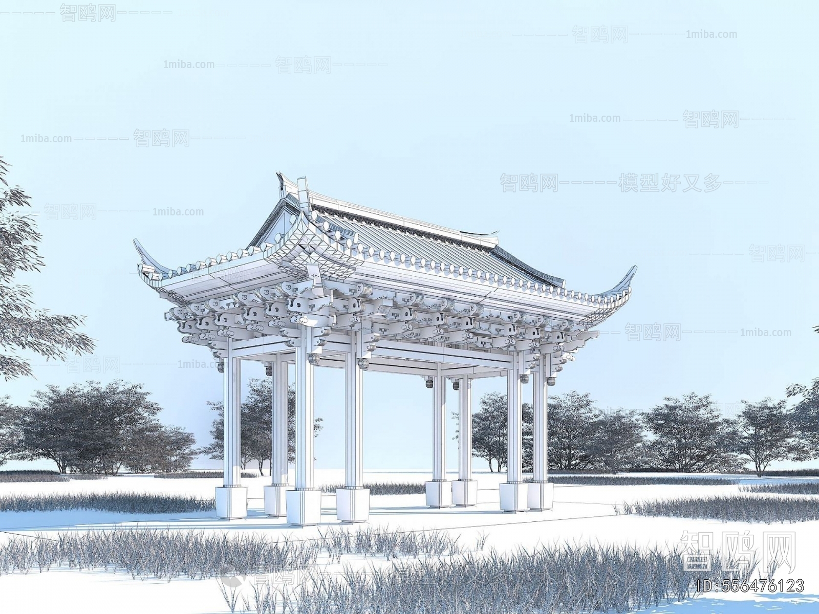 Chinese Style Decorated Archway