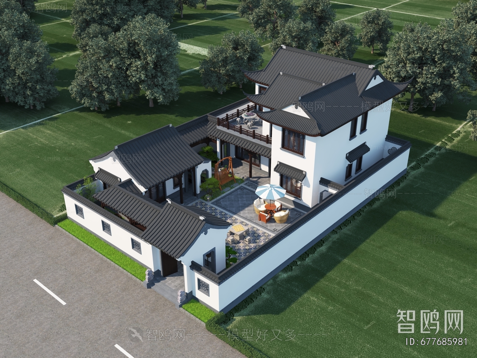 Chinese Style Residential Building