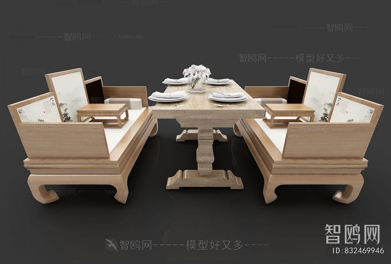 New Chinese Style Dining Table And Chairs