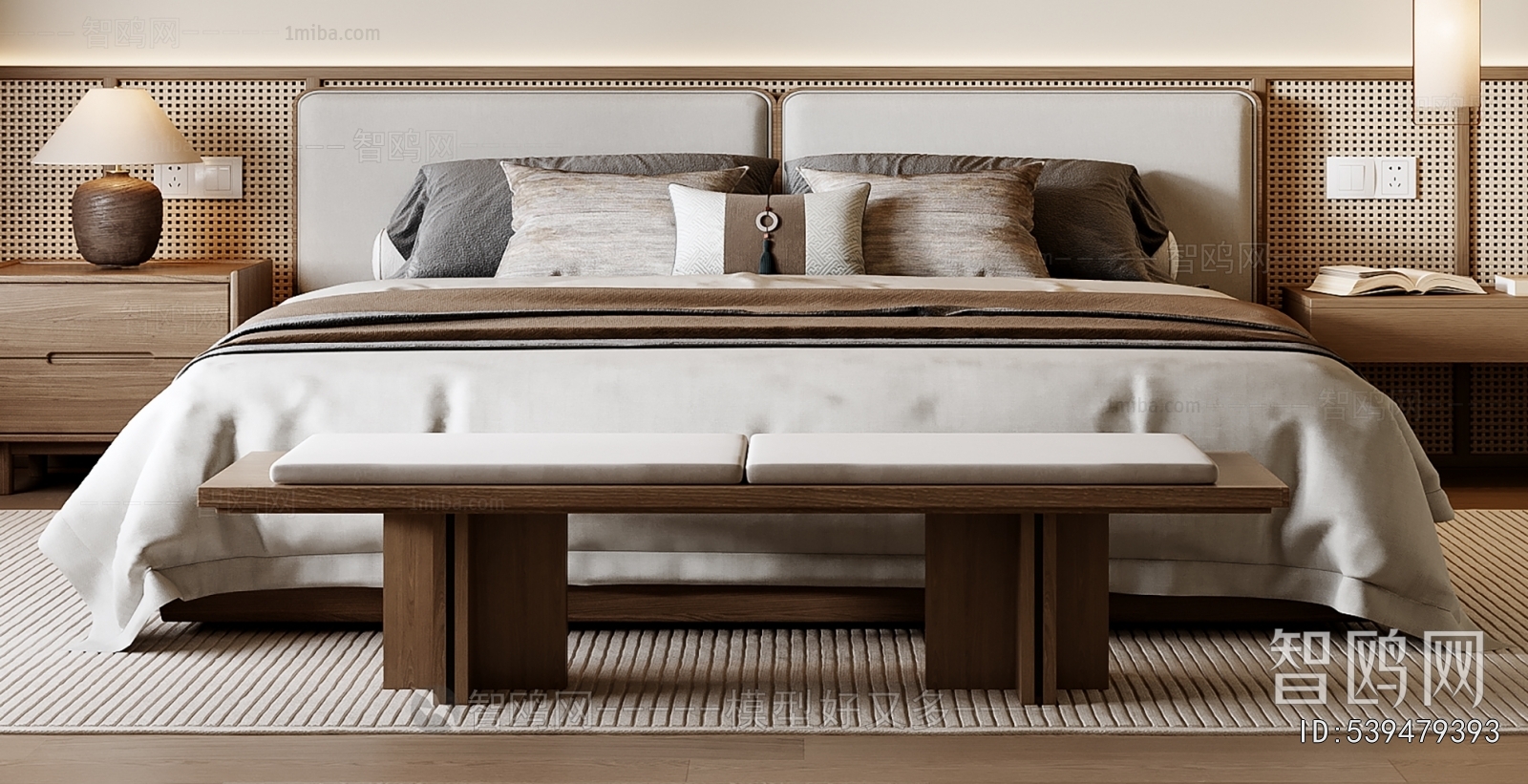 New Chinese Style Double Bed
