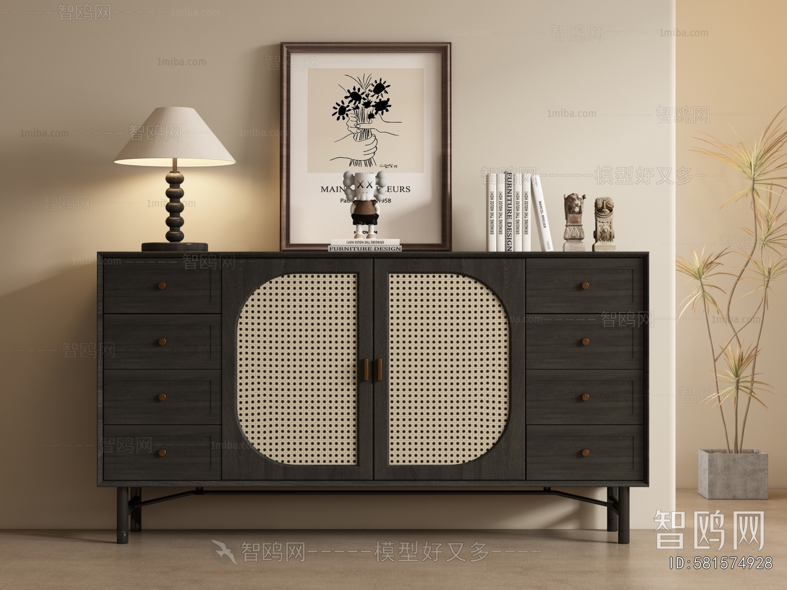 French Style Side Cabinet