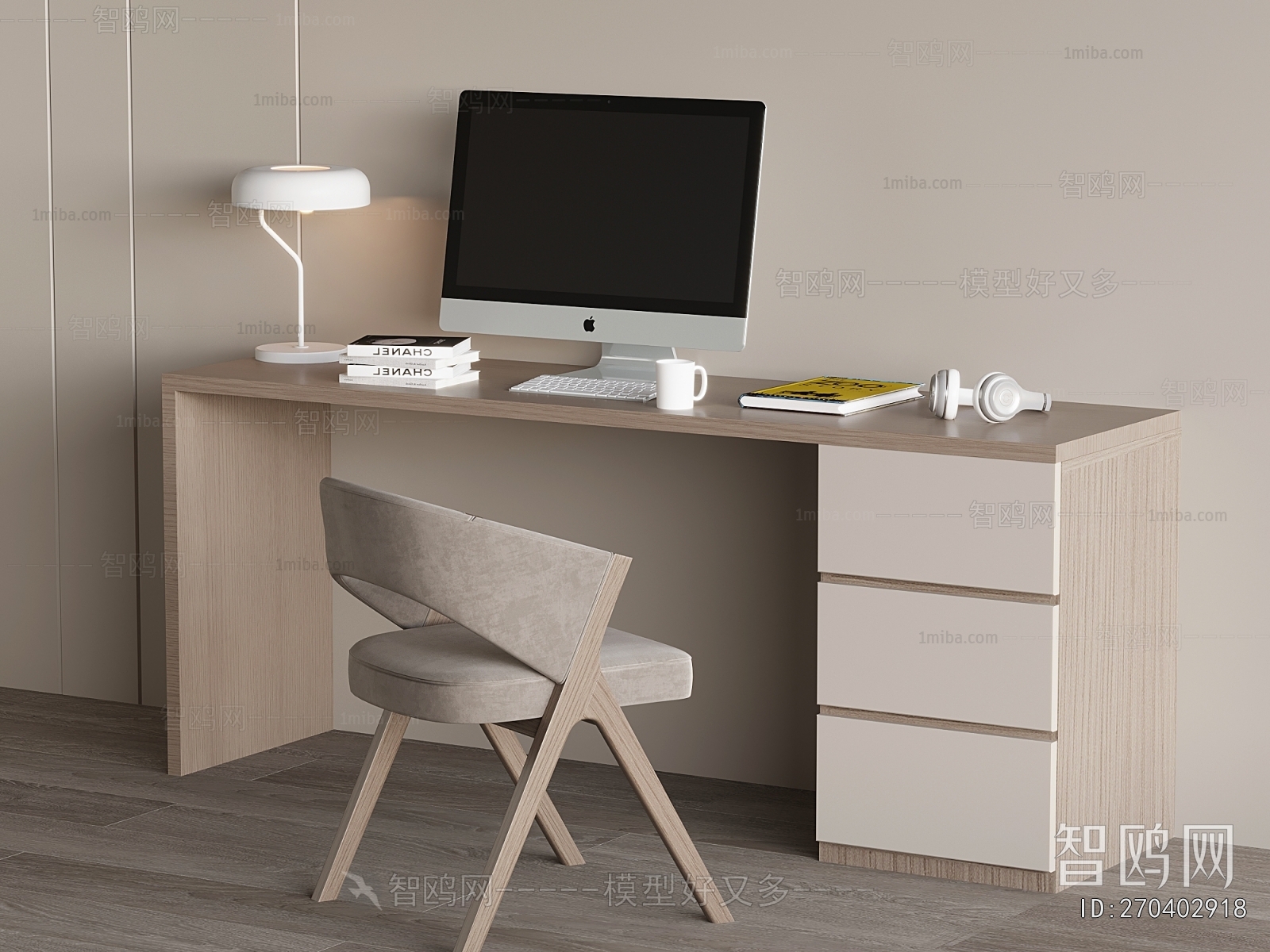 Nordic Style Computer Desk And Chair
