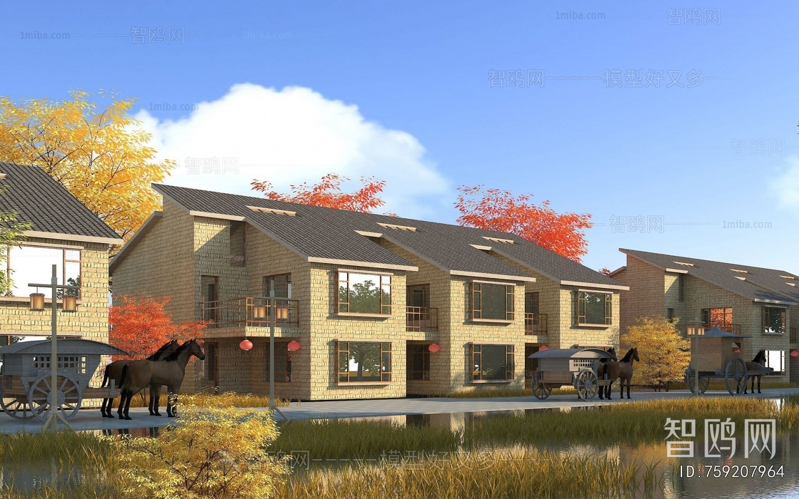 Chinese Style Appearance Of Commercial Building