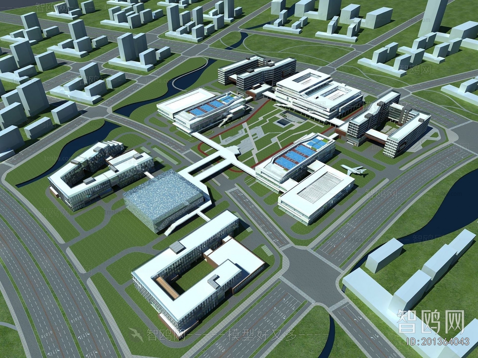 Modern Architectural Bird's-eye View Planning