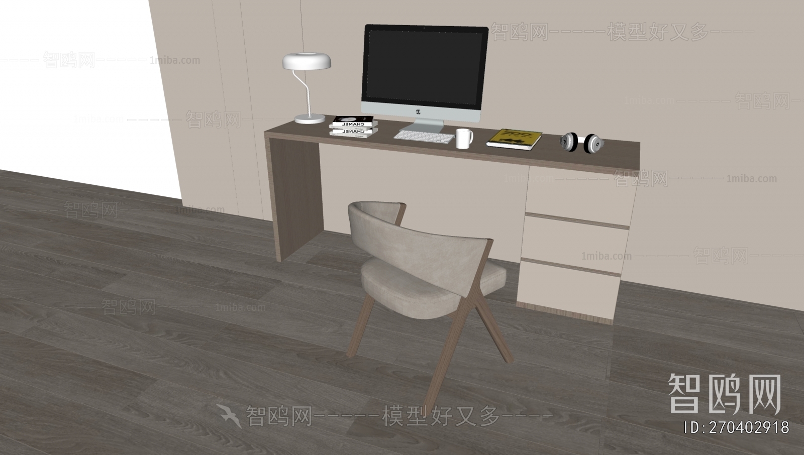 Nordic Style Computer Desk And Chair