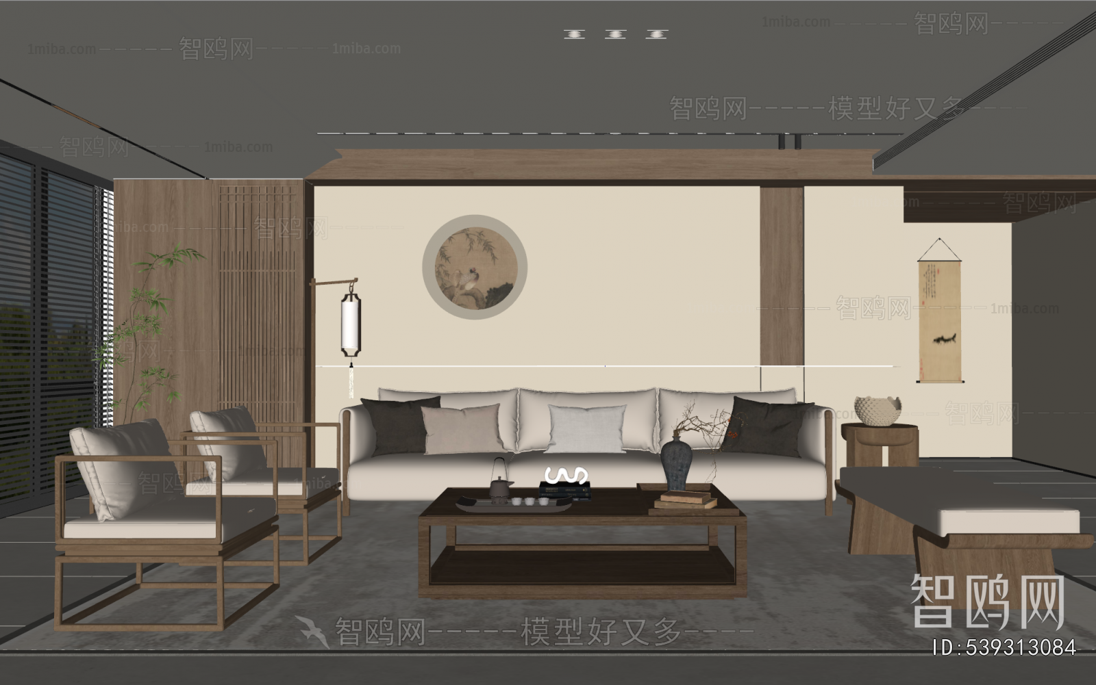 New Chinese Style A Living Room