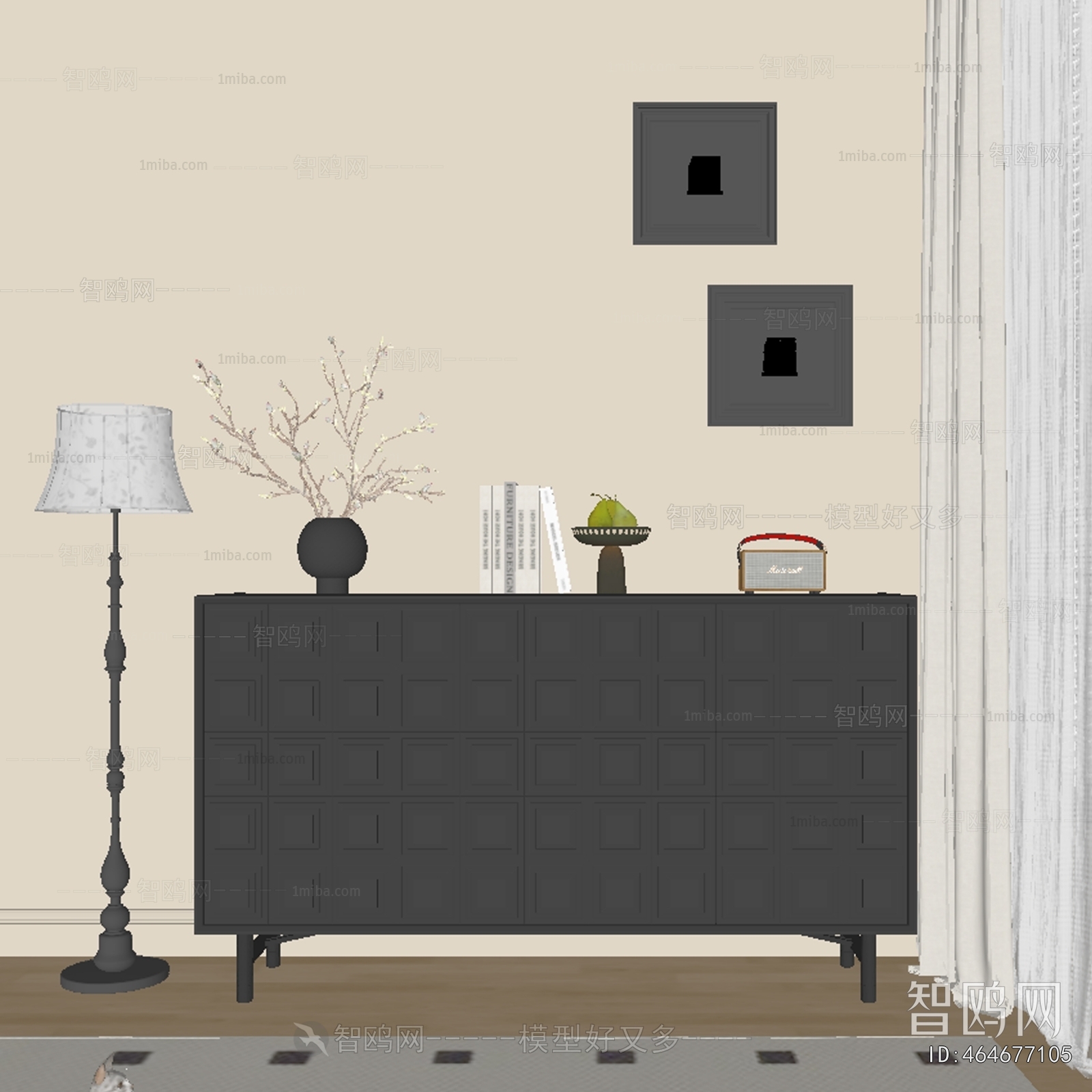 French Style Side Cabinet