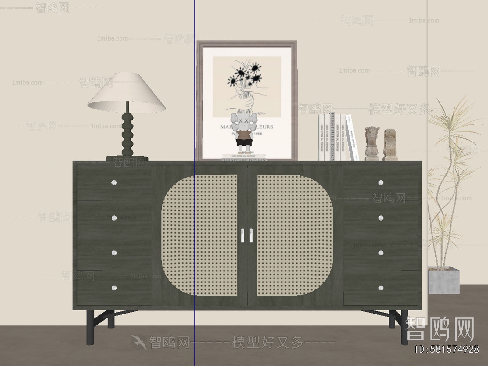 French Style Side Cabinet