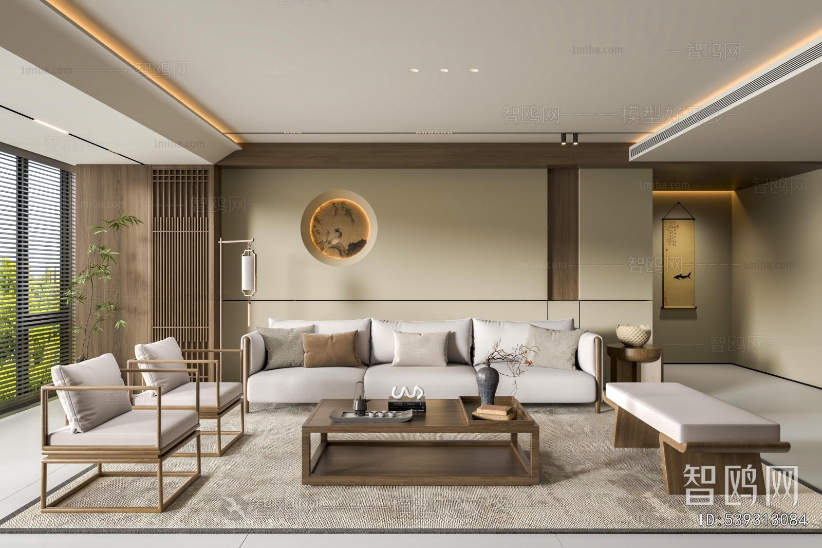 New Chinese Style A Living Room