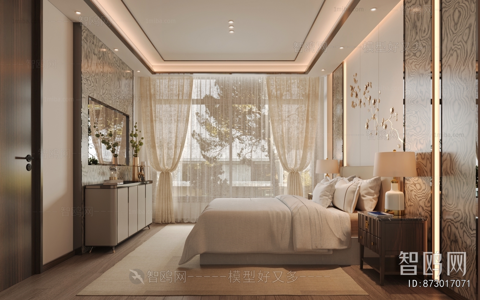 New Chinese Style Bedroom