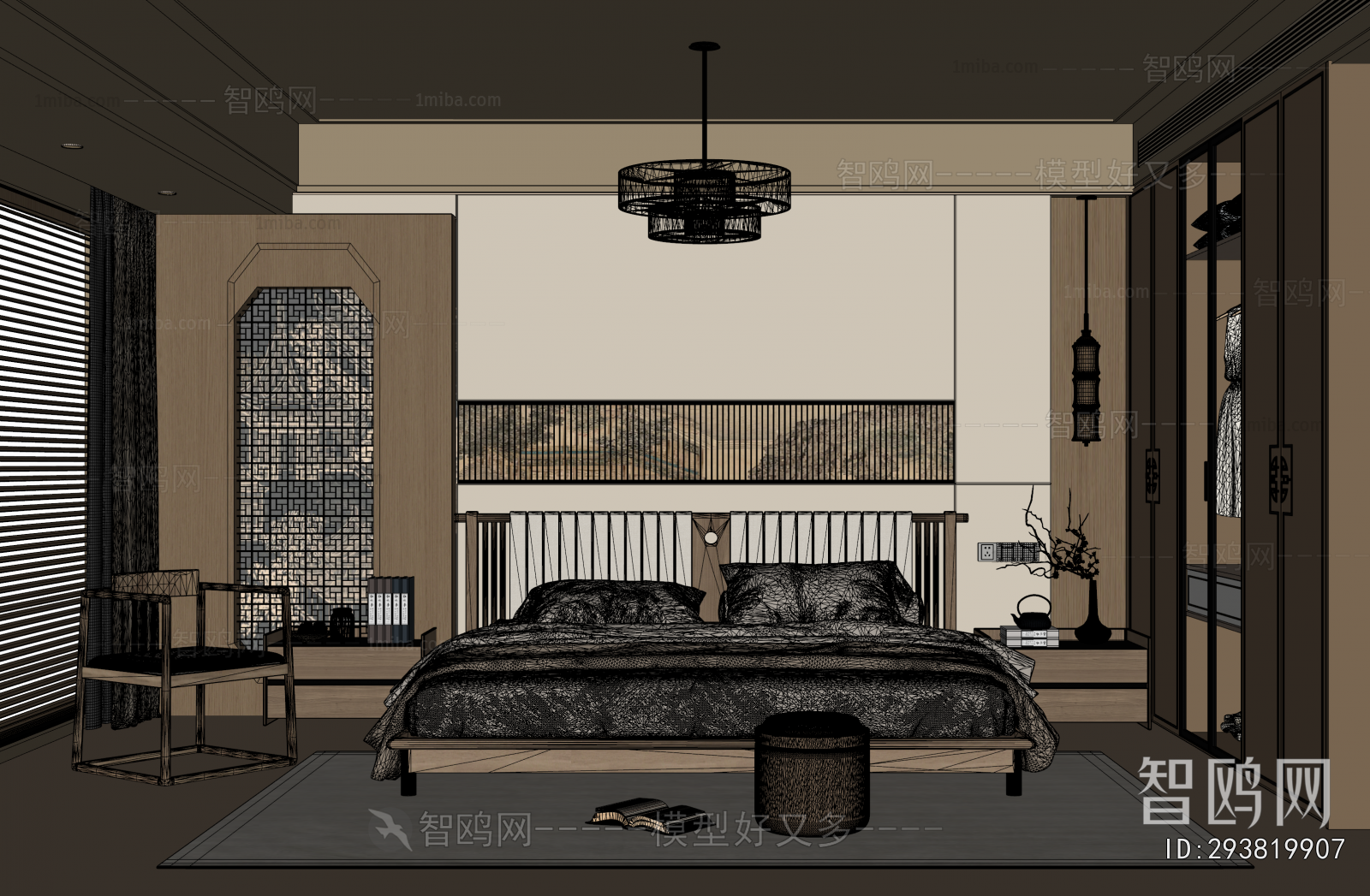 New Chinese Style Bedroom