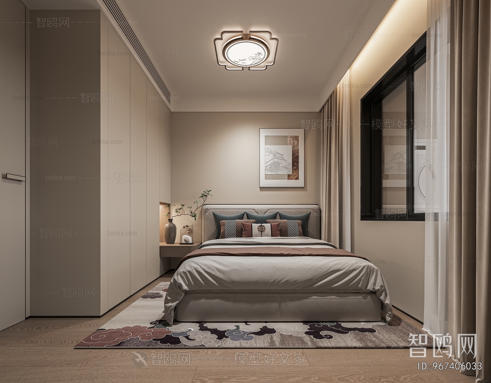 New Chinese Style Bedroom