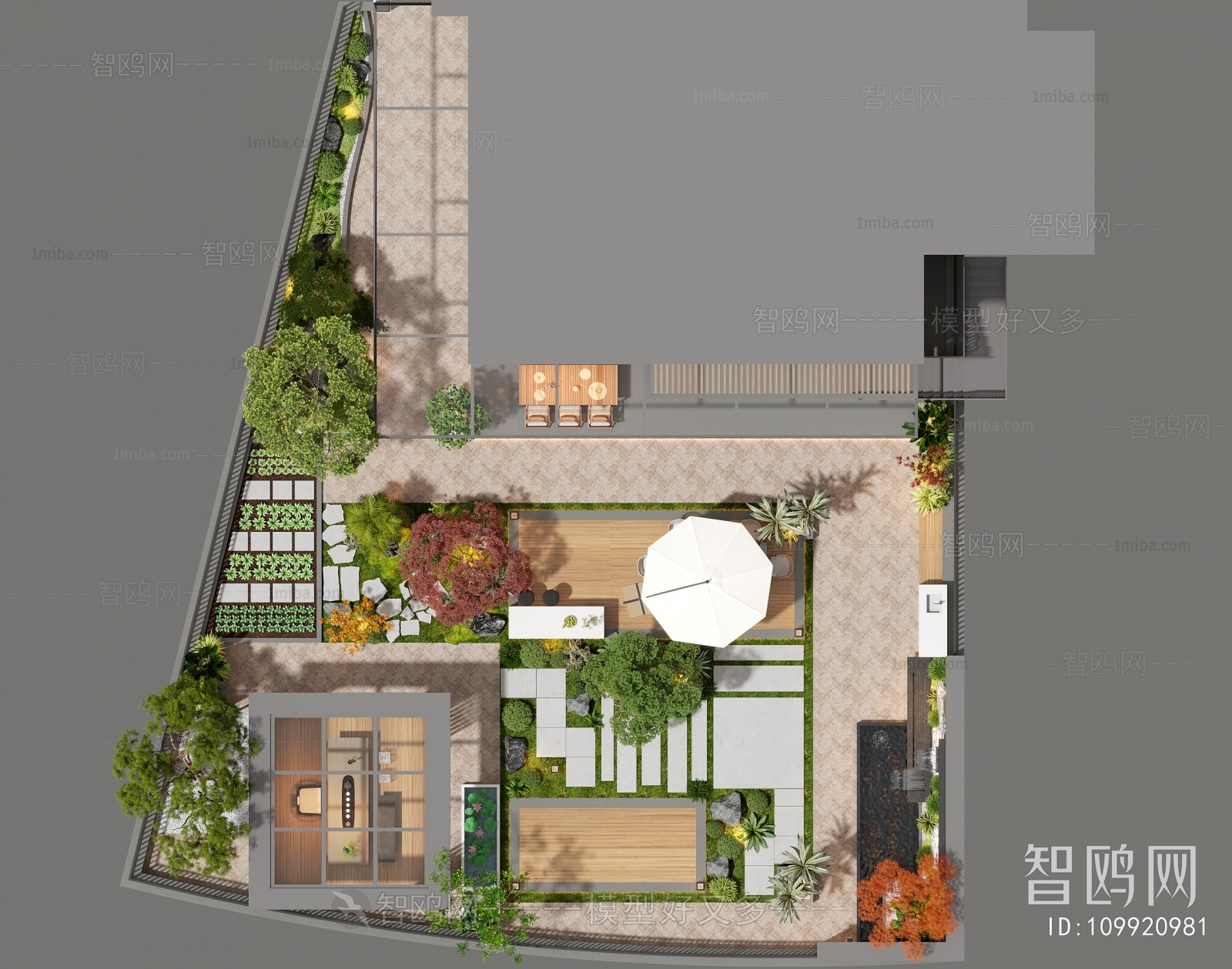 Modern Courtyard/landscape