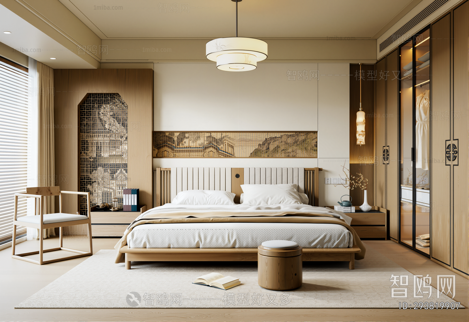 New Chinese Style Bedroom