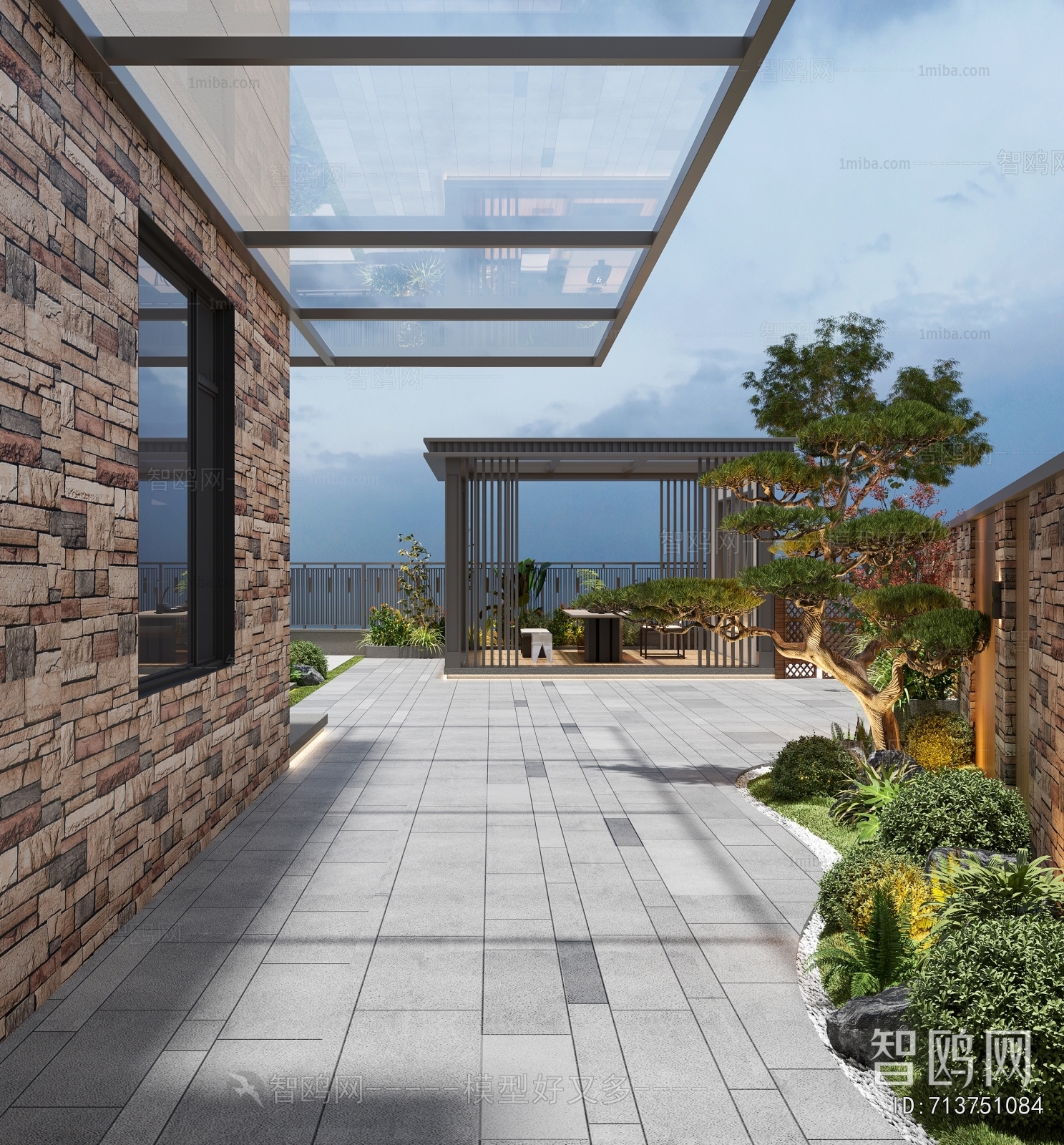 Modern Courtyard/landscape