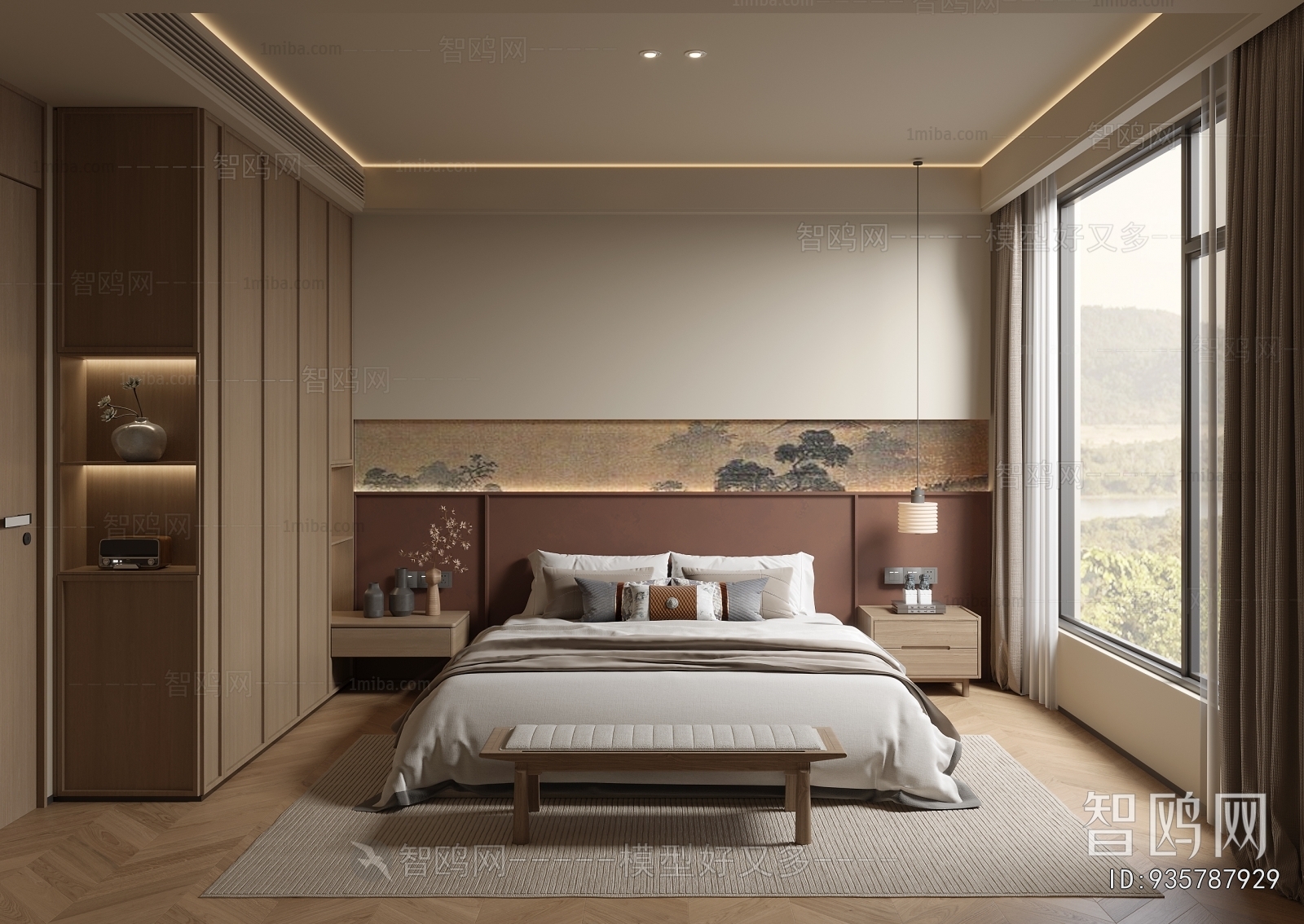 New Chinese Style Bedroom