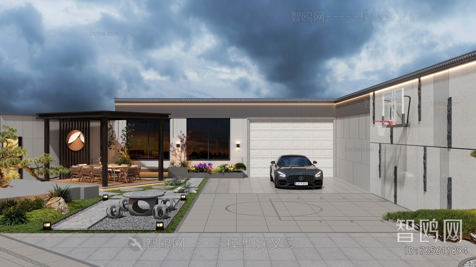 Modern Courtyard/landscape