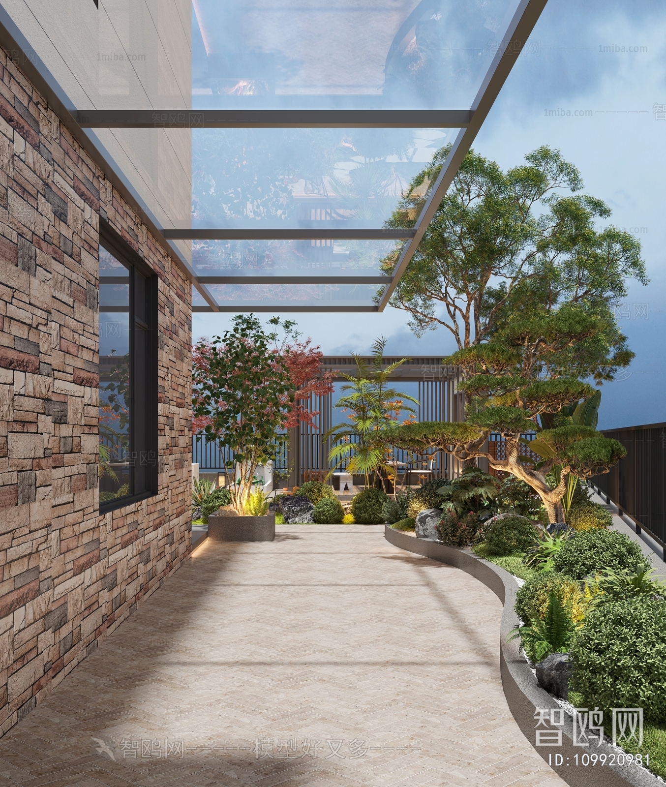 Modern Courtyard/landscape