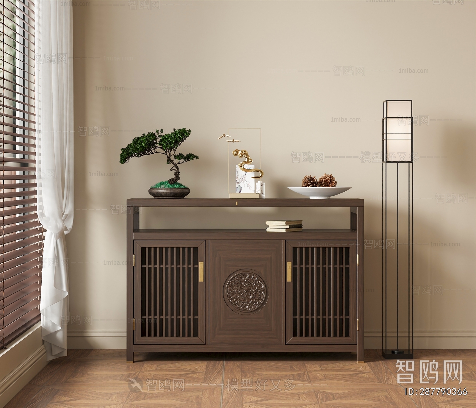 New Chinese Style Entrance Cabinet