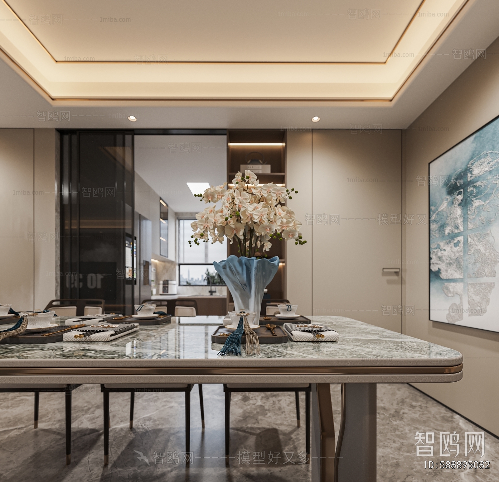 New Chinese Style A Living Room