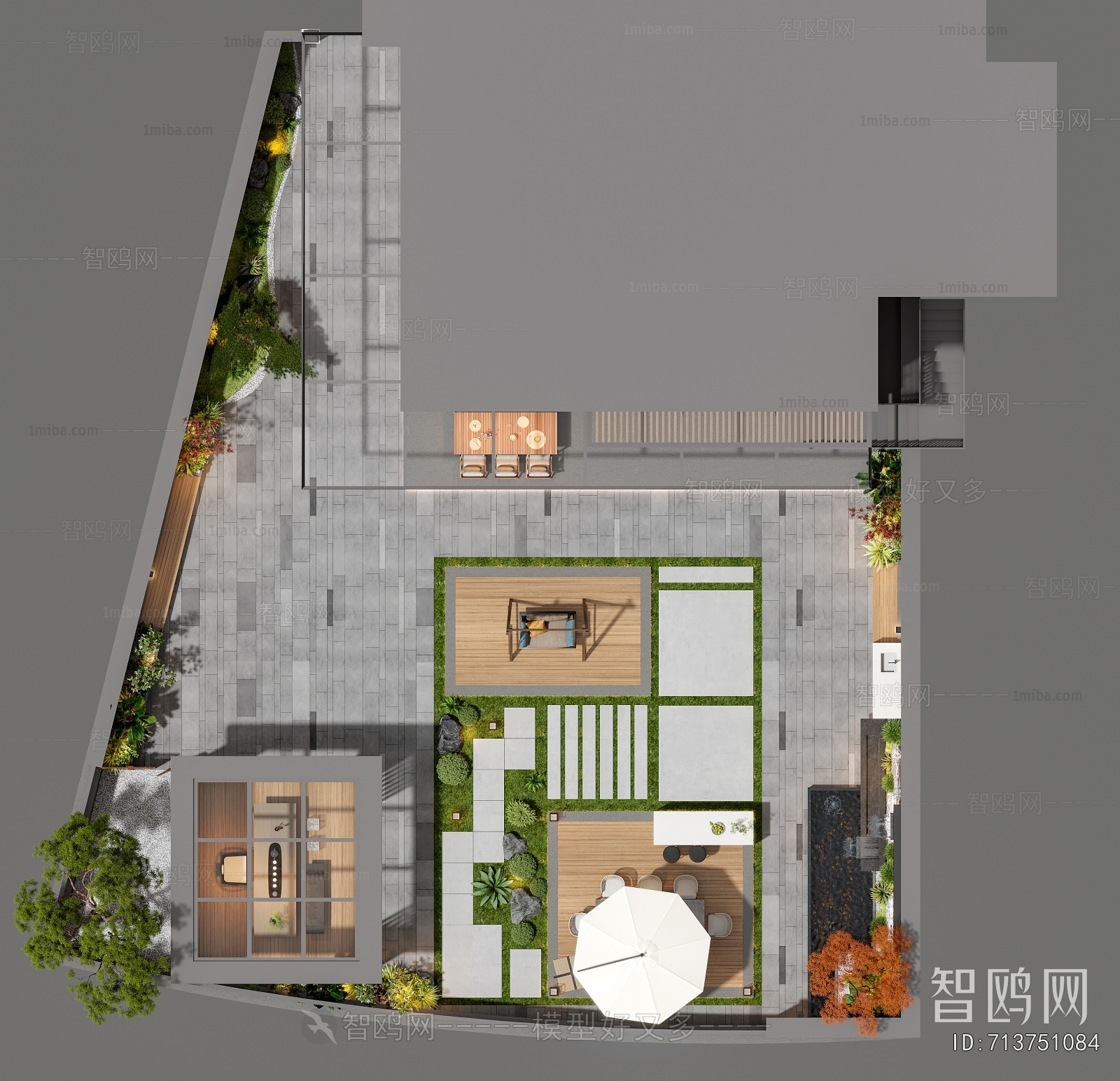 Modern Courtyard/landscape