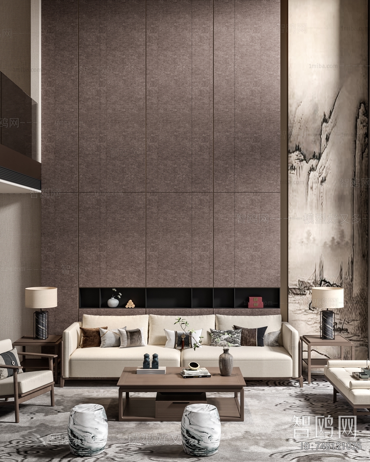 New Chinese Style A Living Room