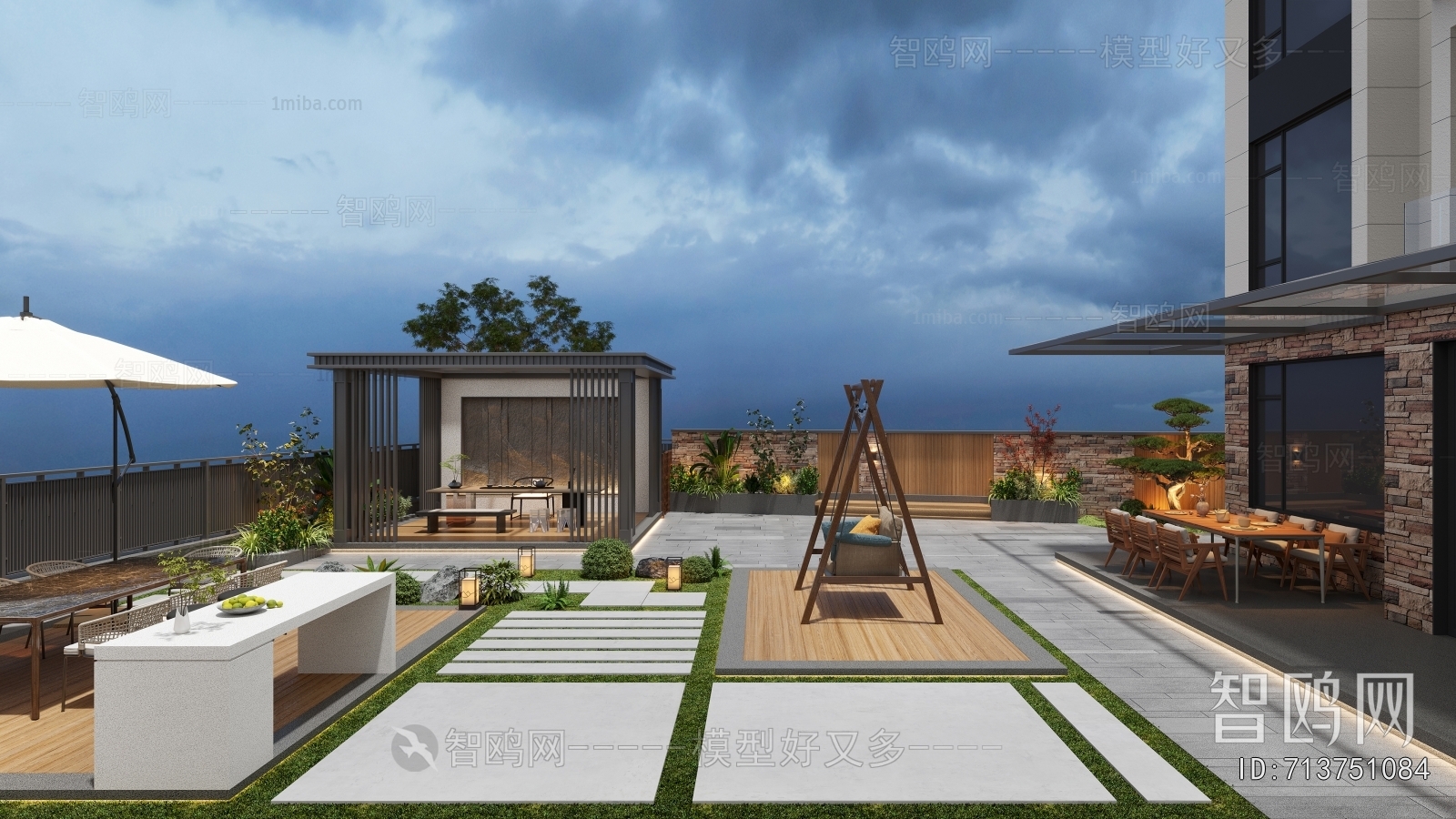 Modern Courtyard/landscape