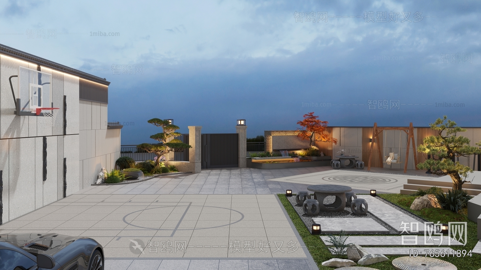 Modern Courtyard/landscape