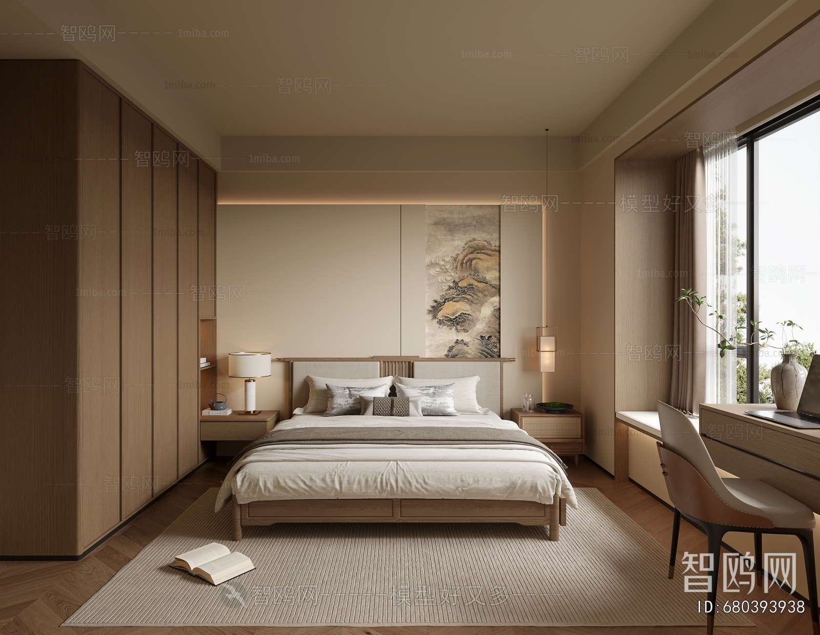 New Chinese Style Bedroom