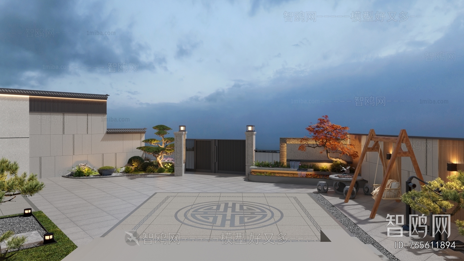 Modern Courtyard/landscape