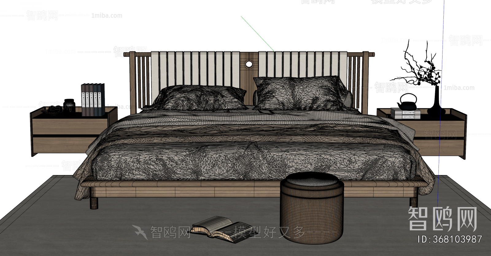 New Chinese Style Double Bed