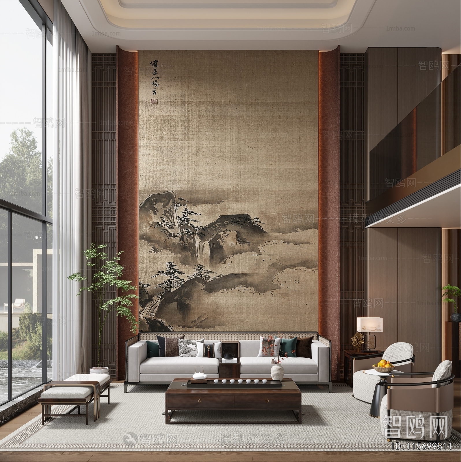 New Chinese Style A Living Room