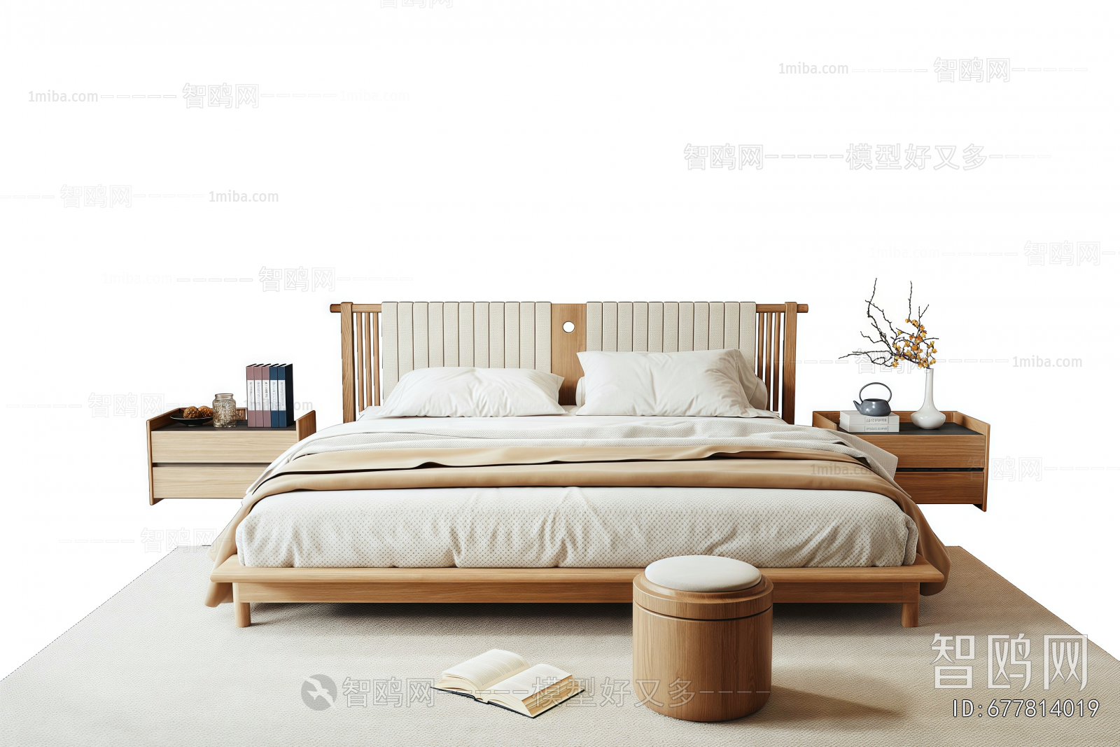 New Chinese Style Double Bed