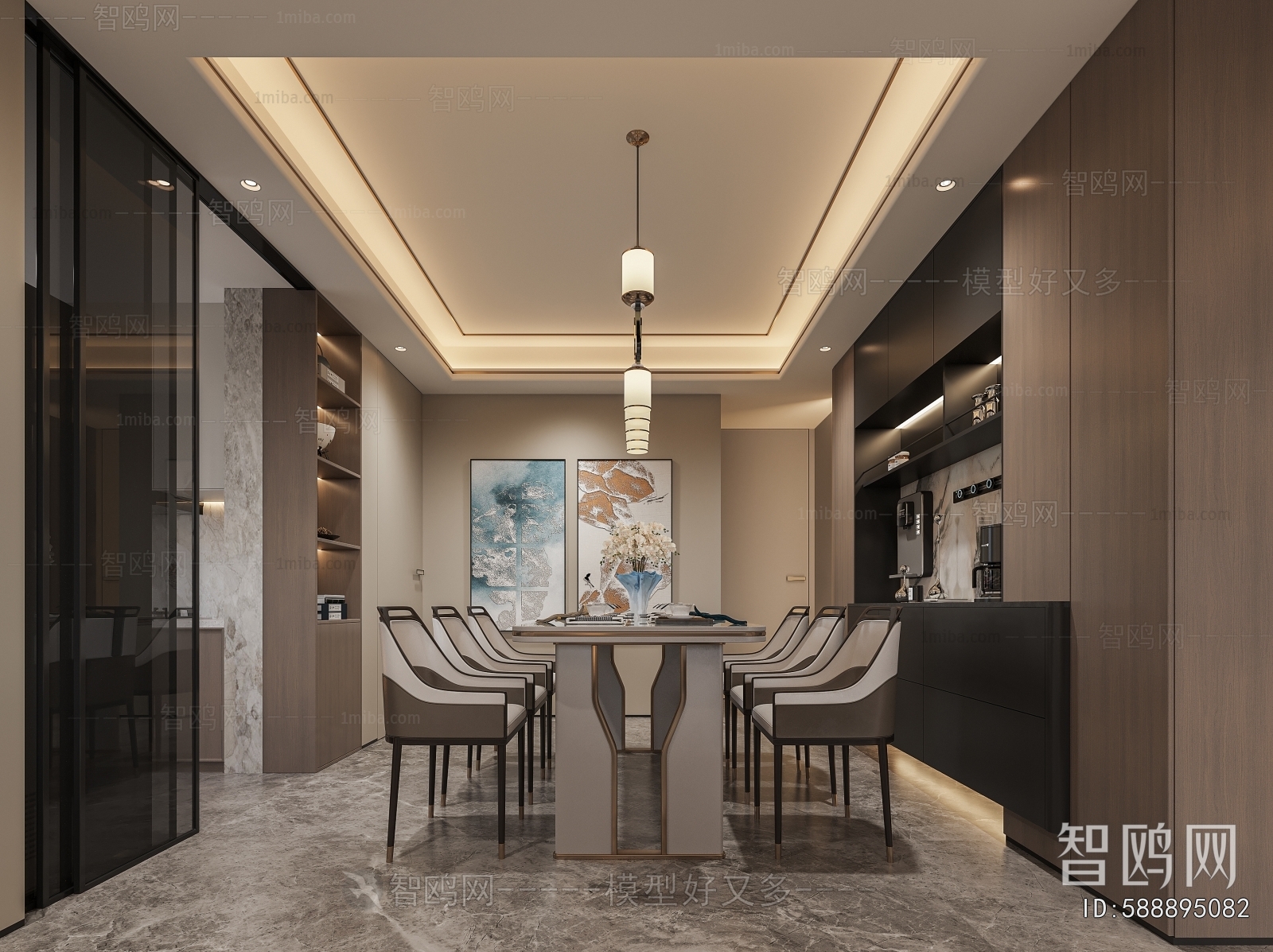 New Chinese Style A Living Room