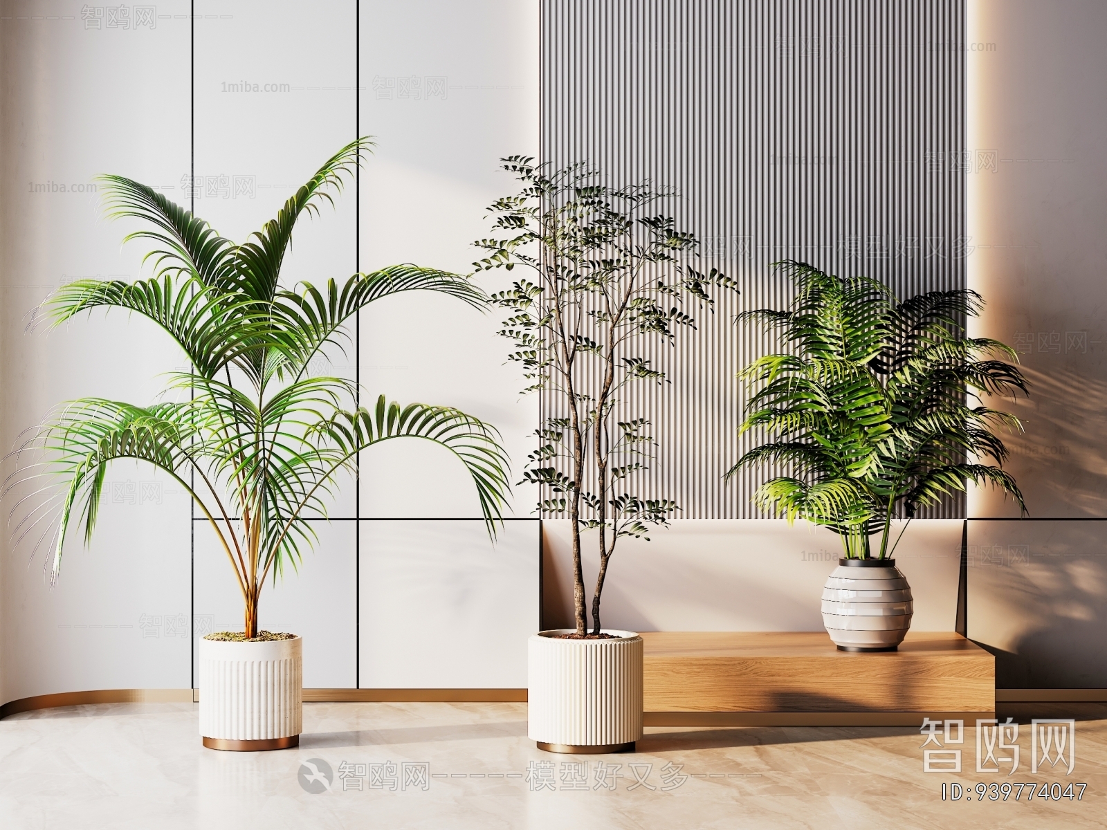Modern Ground Green Plant Potted Plants