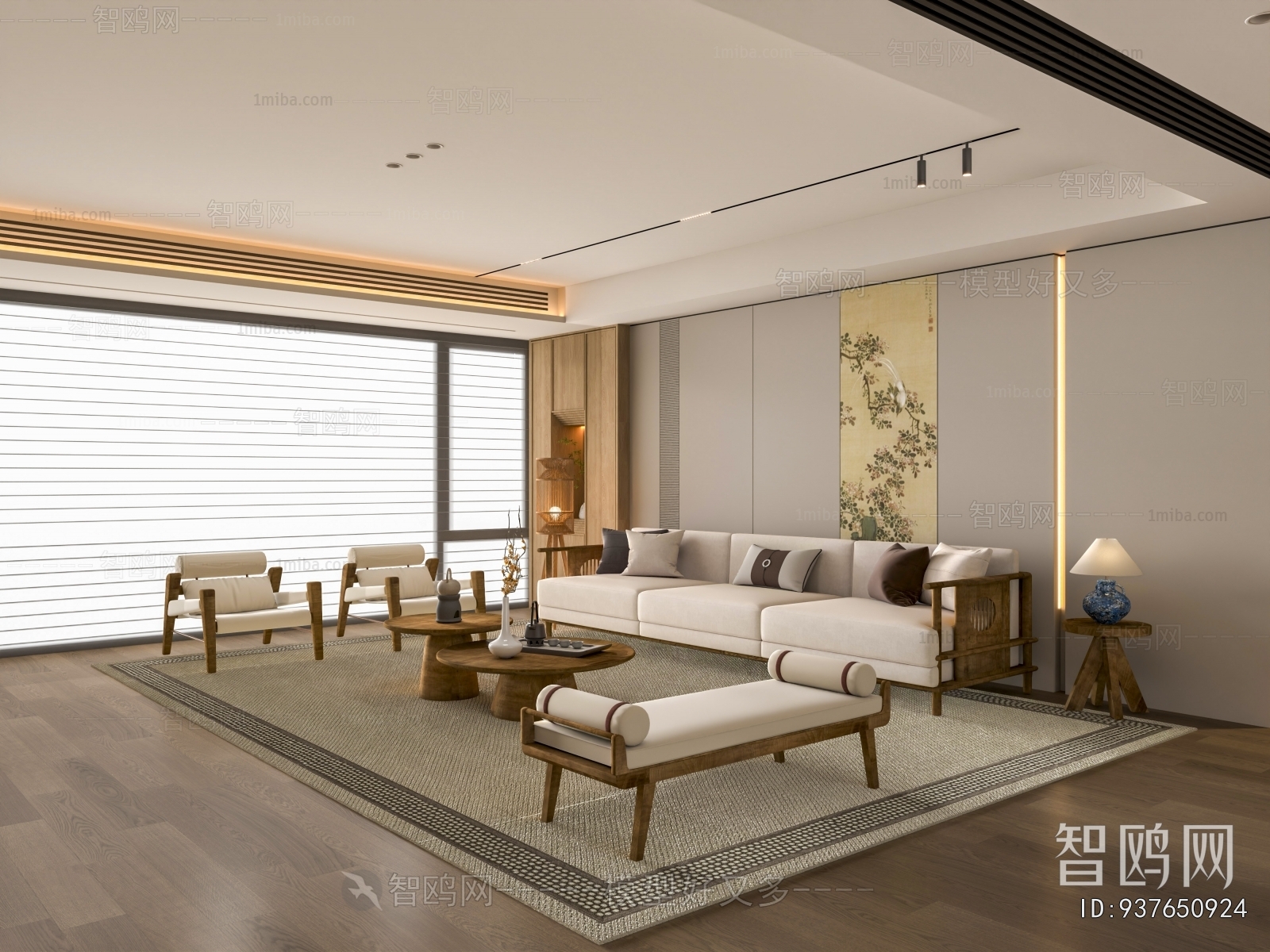 New Chinese Style A Living Room