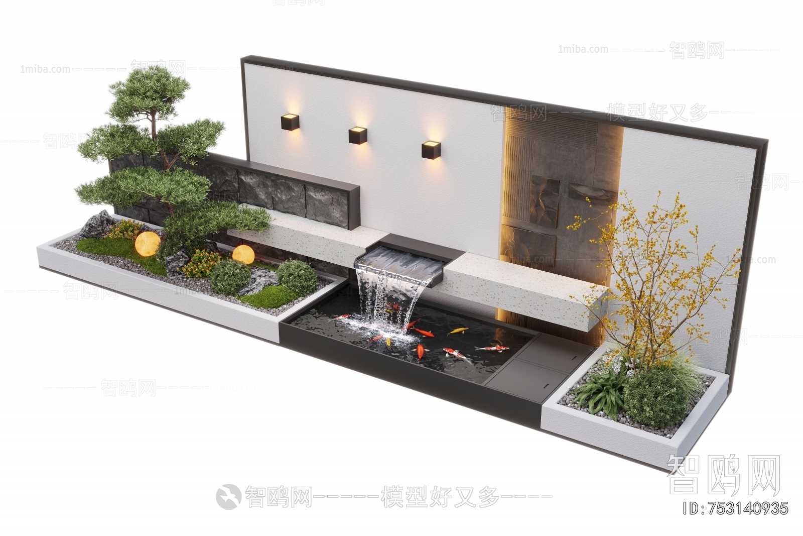 Modern Rockery Waterscape