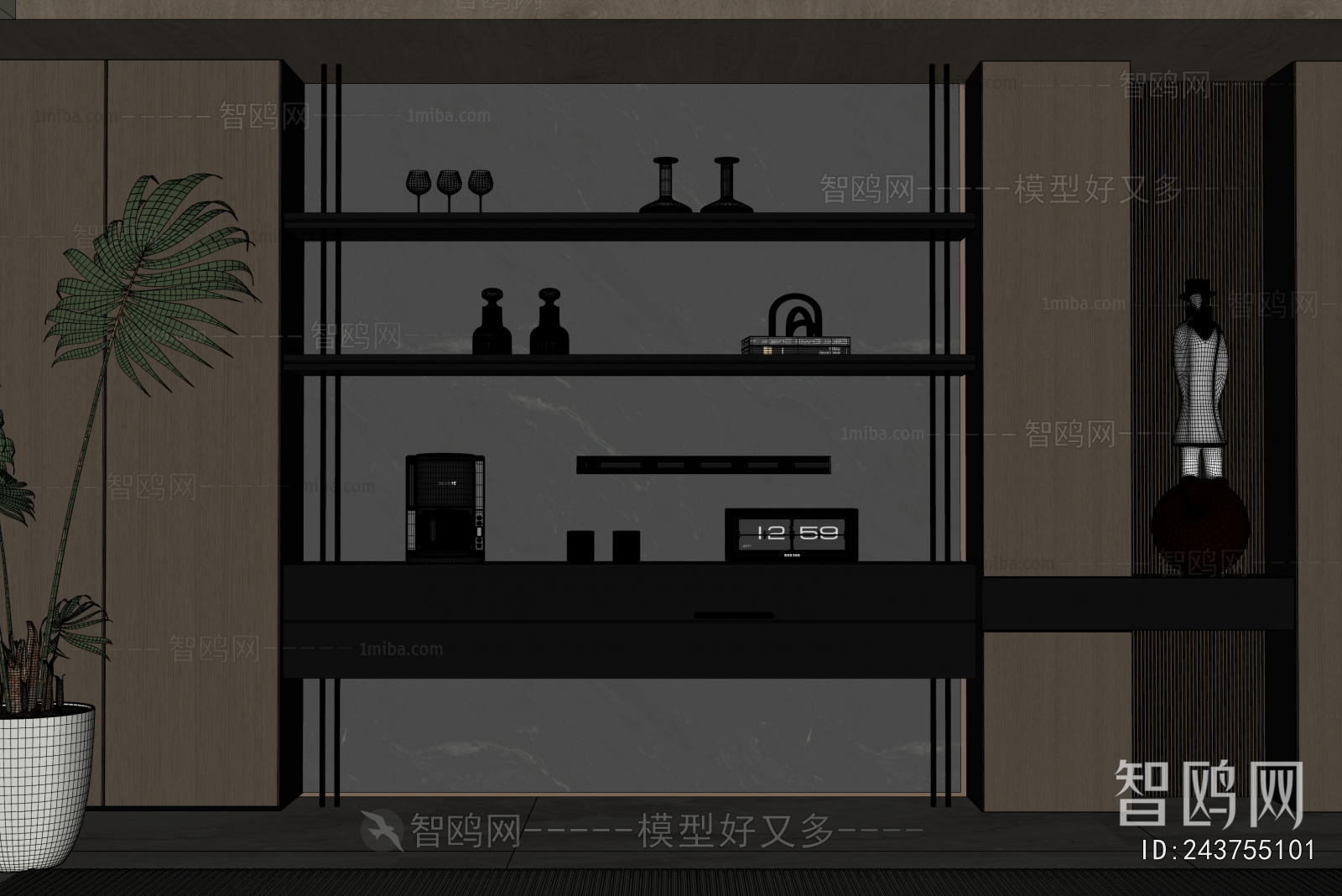 现代意式餐边柜